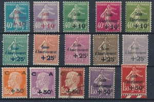 Timbre France Lot de Timbres avec charnières propres ref DEL 58/1 - Bild 1 von 1