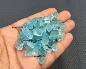 Fabulosa piedra áspera aguamarina azul 25 piezas tamaño crudo 8-12 mm aguamarina - Imagen 1 de 4