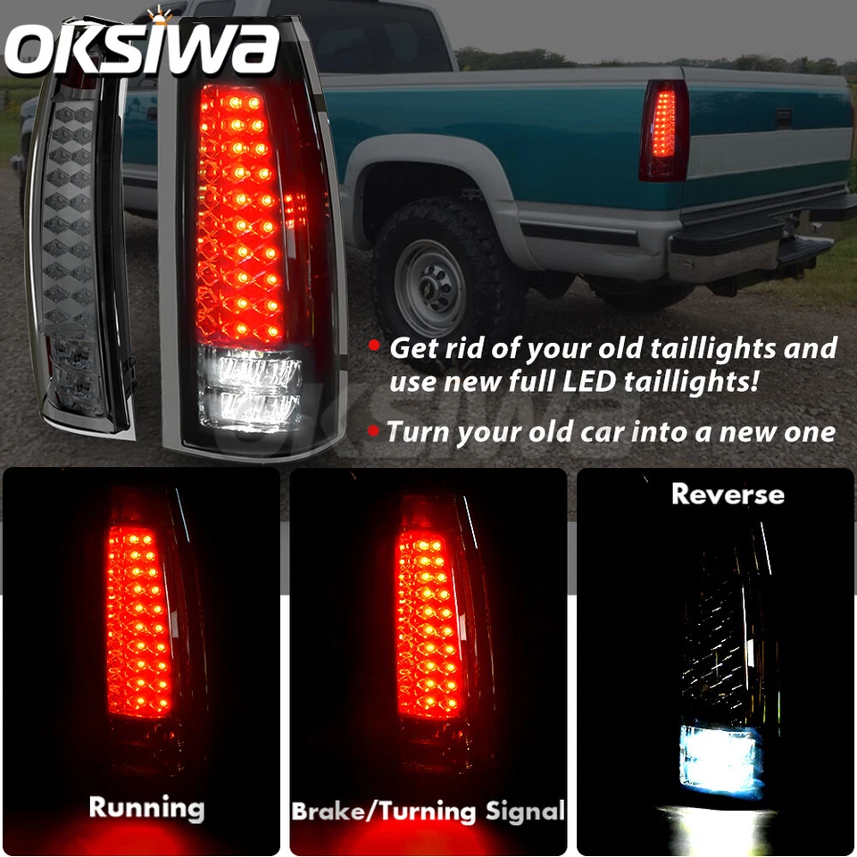 Luces traseras LED para Chevy GMC 1988-99 C/K Silverado Suburban Sierra Tahoe Yukon Foto 1 de 4