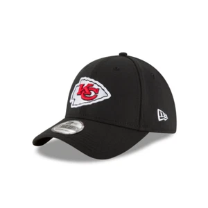 Kansas City Chiefs New Era Black Team Classic 39Thirty Flex Fit Hat - Picture 1 of 7