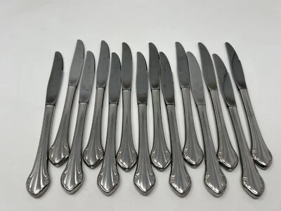 14 Oneida 1881 Rogers BITTERSWEET REPOSE Stainless Dinner Knives Flatware - Image 1 of 2