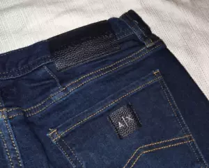 NICE! AX Armani Exchange J13 Slim Dark Wash Stretch Denim Jeans 30X31 WOW! - Picture 1 of 8