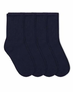 Jefferies Socks Boys School Uniform Cotton Rib Crew Dress Socks 4 Pair Pack - Picture 1 of 7
