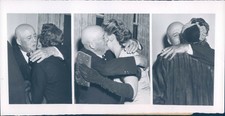 1955 Sam Rayburn House Speaker Politics Mrs Robert Anderson Monroney Kiss Photo