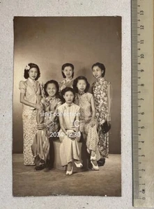 OPS original 1930s Chinese pretty lady ladies in Cheongsam studio photo nice!! - Picture 1 of 2