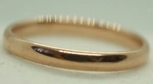 100% Genuine 10k Solid Rose Gold Wedder Band Ring Sz 7.25 or O  . AS NEW - Picture 1 of 8