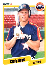 1990 Fleer #224 Craig Biggio Period After U.S.A. Houston Astros HOF
