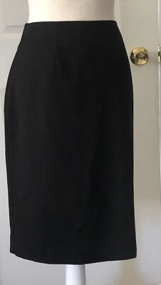 Falda Lápiz Negra Talla 6 Pulida Clásica Minimalista Forrada Oficina Atemporal Foto 1 de 4
