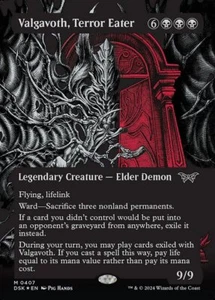MTG VALGAVOTH TERROR EATER 407 FOIL EXC TEXTURED DIVORATORE DI TERRORE DSK X EN - Imagen 1 de 1