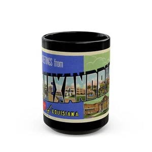 Grüße aus Alexandria Louisiana (Grußpostkarten) schwarze Kaffeetasse - Bild 1 von 9