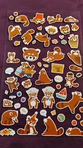 Red Panda Sticker Sheet Stationery -NEW - Picture 1 of 1