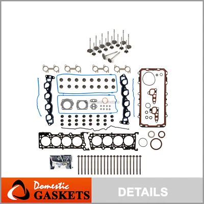 Full Gasket Set Intake Exhaust Valves Fit 91-95 Ford Mercury Lincoln 4.6L SOHC - Image 1 of 4