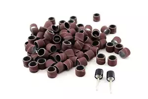 Tambor de arena TMAX 10-100 piezas 1/4-1/2" 60-240 grano vástago de 1/8" para herramientas rotativas Dremel - Imagen 1 de 13