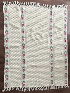 Manta afgana de ganchillo hecha a mano con flecos manta floral 57x69 - Imagen 1 de 18