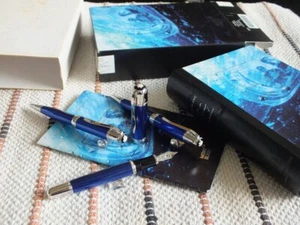 Montblanc 2003 Limited Writer Edition Jules Verne 3-Pcs Pens Set FP + BP +MP - Picture 1 of 15