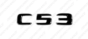 Gloss Black Trunk Lid Emblem Badge Logo Letters for Mercedes-Benz C53 AMG C205 - Picture 1 of 4