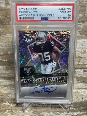 Zamir White 2022 Mosaic No Huddle Autograph PSA 10 - Image 1 of 2
