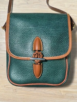 Dooney & Bourke Loden Toggle Saddle Bag / Green Pebble Leather / Crossbody - Image 1 of 4