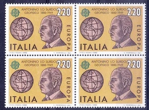 Italy 1980 MNH Blk, Antonino Lo Surdo, Physics Discovered Stark-Lo Surdo effects - Picture 1 of 2