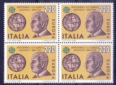 Italy 1980 MNH Blk, Antonino Lo Surdo, Physics Discovered Stark-Lo Surdo effects - Image 1 of 2