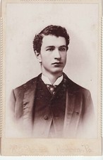 Vtg Victorian Cabinet Card by Randall Dapper Young Man Newton PA 865-81