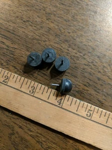Four Round Top Tack Bumpers - Rubber Feet - 1/2" Diameter, 3/8" tall, 3/8" tack - Picture 1 of 7