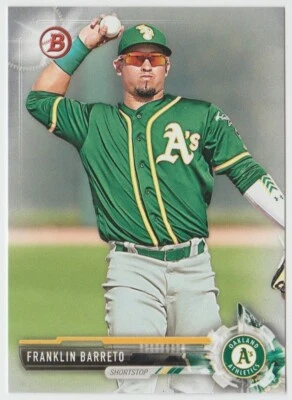 Bowman Prospects #BP115 2017 Franklin Barreto - Oakland Athletics Foto 1 de 2