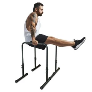 Adjustable Height Power Tower Dip Station Pull Up Bar Multi-Function Fitness - Picture 1 of 13