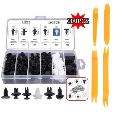 For Nissan 100x Fastener-Box Set Bumper Fender-Liner-Push Type Retainer-Clips - Image 1 of 4