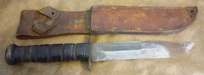 KA-BAR 7 IN. Cuchillo de lucha de hoja fija y funda longitud total 12 pulgadas Foto 1 de 4