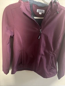 Outdoor Ventures Jacket Women's S Maroon Softshell Hooded Hiking Camping NWOT - Picture 1 of 10
