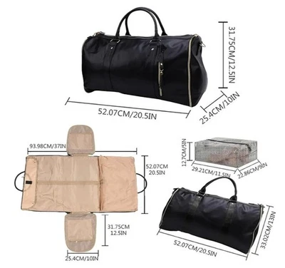 Женская складная дорожная сумка — большая кожаная ручная кладь Pu для деловой поездки - Изображение 1 из 4