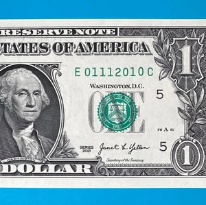 January 11, 2010 (E 01112010 C) BIRTHDAY $1 One Dollar Bill *UNC* - Picture 1 of 4