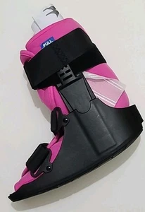 Bota Advanced Ortho Neumática Bajo Perfil Walker Baja Superior, Rosa, Grande Nueva - Imagen 1 de 11