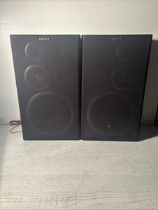 Sony SS-D115 Bookshelf Speakers Set of 2 Black Wood 6 OHM 70W TESTED - Picture 1 of 12