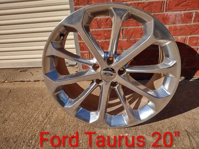 2013-2019 Ford Taurus 20" Polished Aluminum Rim OEM 10 SPOKE - Image 1 of 4