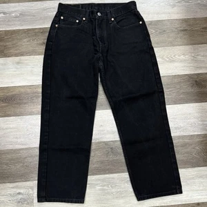 Levis 550 Jeans Men’s Sz 32x29 Black Denim Pants Straight 100% Cotton in EUC! - Picture 1 of 7
