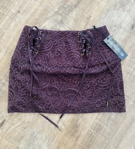 NUEVO CON ETIQUETAS Muñecas Kill x Current Mood Marrón MINIFALDA DE ENCAJE CRIATURAS MÁGICAS Talla XS - Imagen 1 de 3