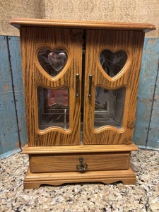 Joyero Walmart vintage de vidrio con doble puerta/1 cajón madera y plástico - Imagen 1 de 7