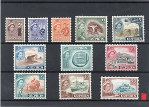 Cyprus QE2 1955-60 s/set a 50 m. sg 173-83 H.Como nuevo - Imagen 1 de 2