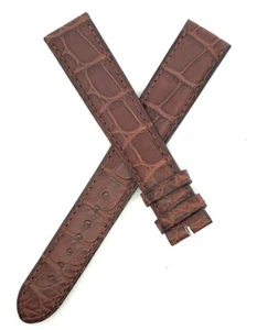 Raymond Weil 18mm x 16mm Brown Alligator Leather Watch Band XL - Picture 1 of 3