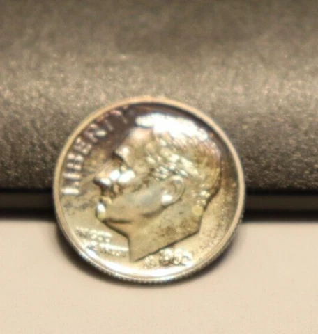 1962 US Roosevelt Proof Silver Dime 10 c Nice Toning Cover