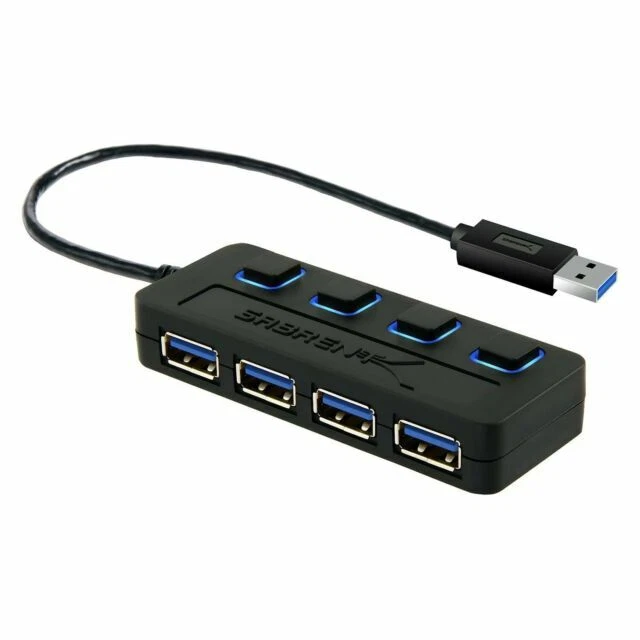 SABRENT 4 Port USB 3.0 Hub Open Box. Mint. - Image 1 of 1