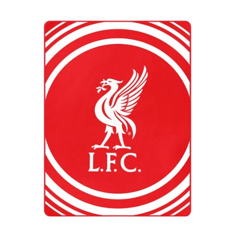 Liverpool FC "Pulse" Design Fleece Blanket 50 inches x 60 inches Official Cover