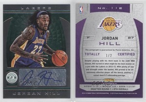 2013-14 Totally Certified Signatures Totally Green /2 Jordan Hill #112 Auto