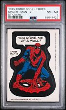 1975 Topps Comic Book Heroes Stickers Spider Man-2 PSA 8 NM-MT