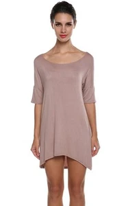 NEW Meaneor Women's Cute Comfy Loose Fit Tunic Coffee, Size X-Large - Picture 1 of 1