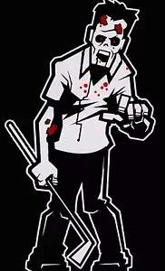 Blutiger Golfschläger Vater Zombie Walking Dead Familie Vinyl Aufkleber Sticker - Bild 1 von 1