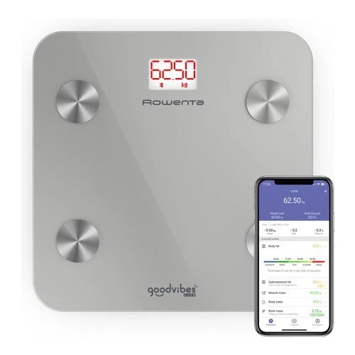 Rowenta Bilancia pesapersone GOODVIBES LIFE+ Grigio BR9600S1 - Immagine 1 di 3