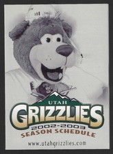 2002-03 Utah Grizzlies AHL Hockey Schedule !!! Maverik